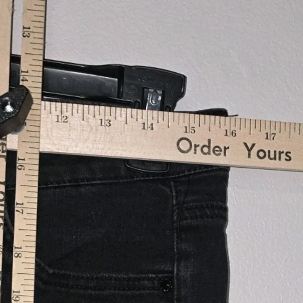 Seven7 Women's Size 8 Black Bermuda Stretch Denim Jean‎ Shorts 32x10 Outdoor (2)